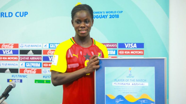 Black Maidens hat-trick heroine Abdulai Mukarama excited to win player of the match award in Uruguay hammering Black Maidens forward Abdulai Mukarama
