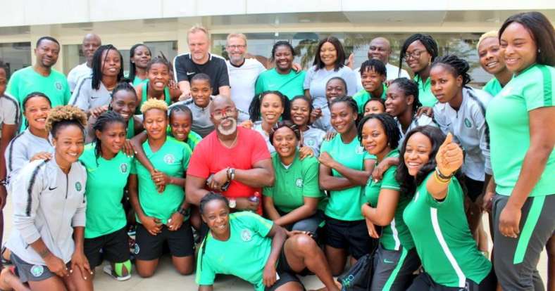 AWCON 2018: NFF capo Amaju Pinnick dedicates Falcons’ trophy to President Buhari