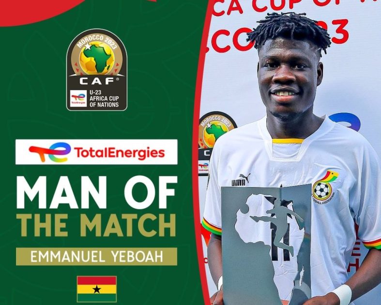 U-23 AFCON: Emmanuel Yeboah wins Man of The Match Award after scoring brace in Ghana’s victory over Congo